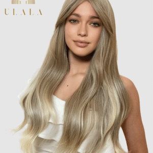 Hosszú természetes szőke balayage ombre paróka