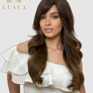 barna balayage természetes paróka eladó - emberi haj