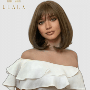 barna természetes paróka eladó - emberi haj