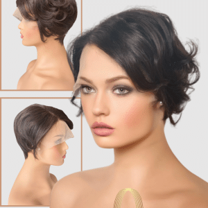 100% emberi haj paróka - rövid barna