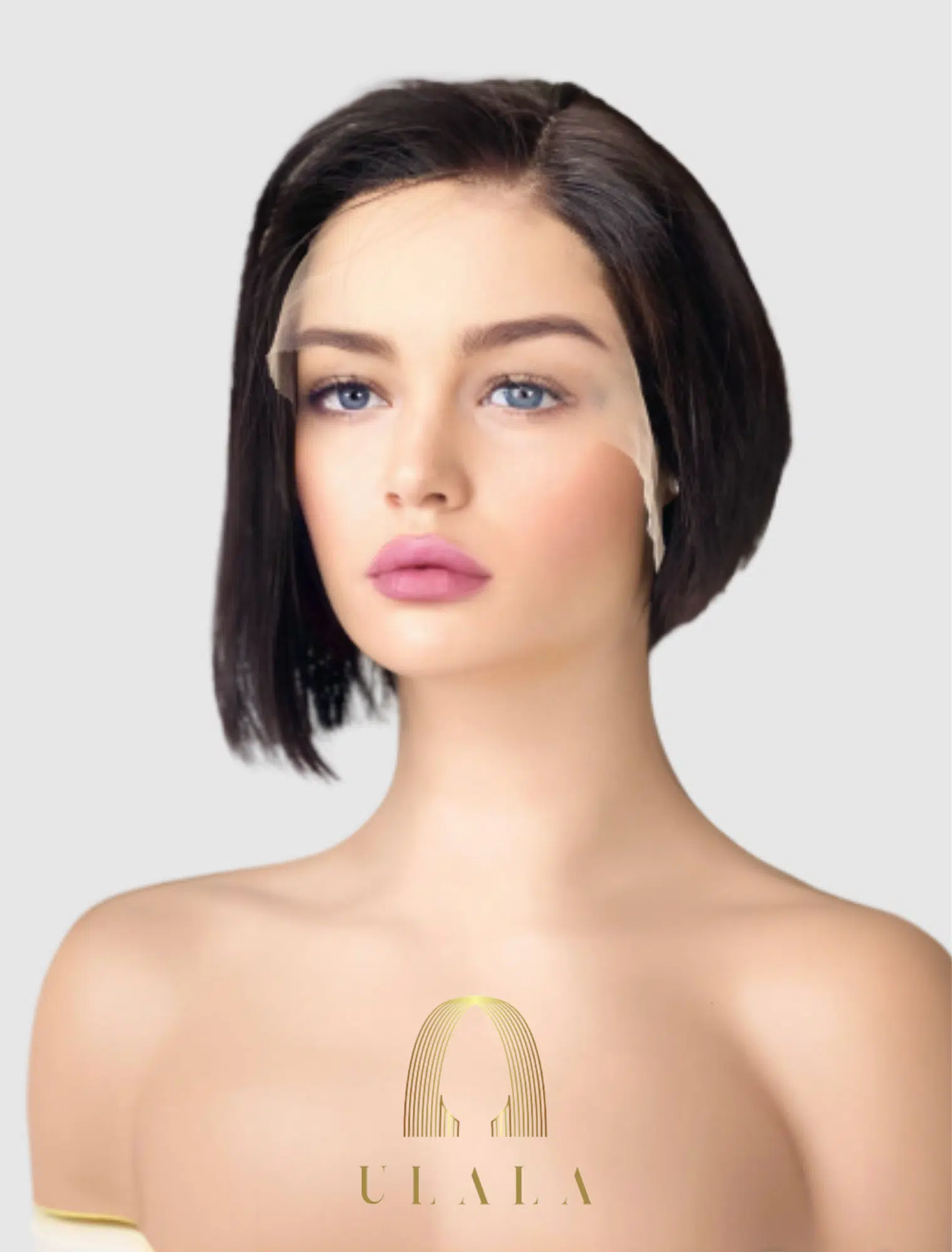 barna félhosszú hálós paróka