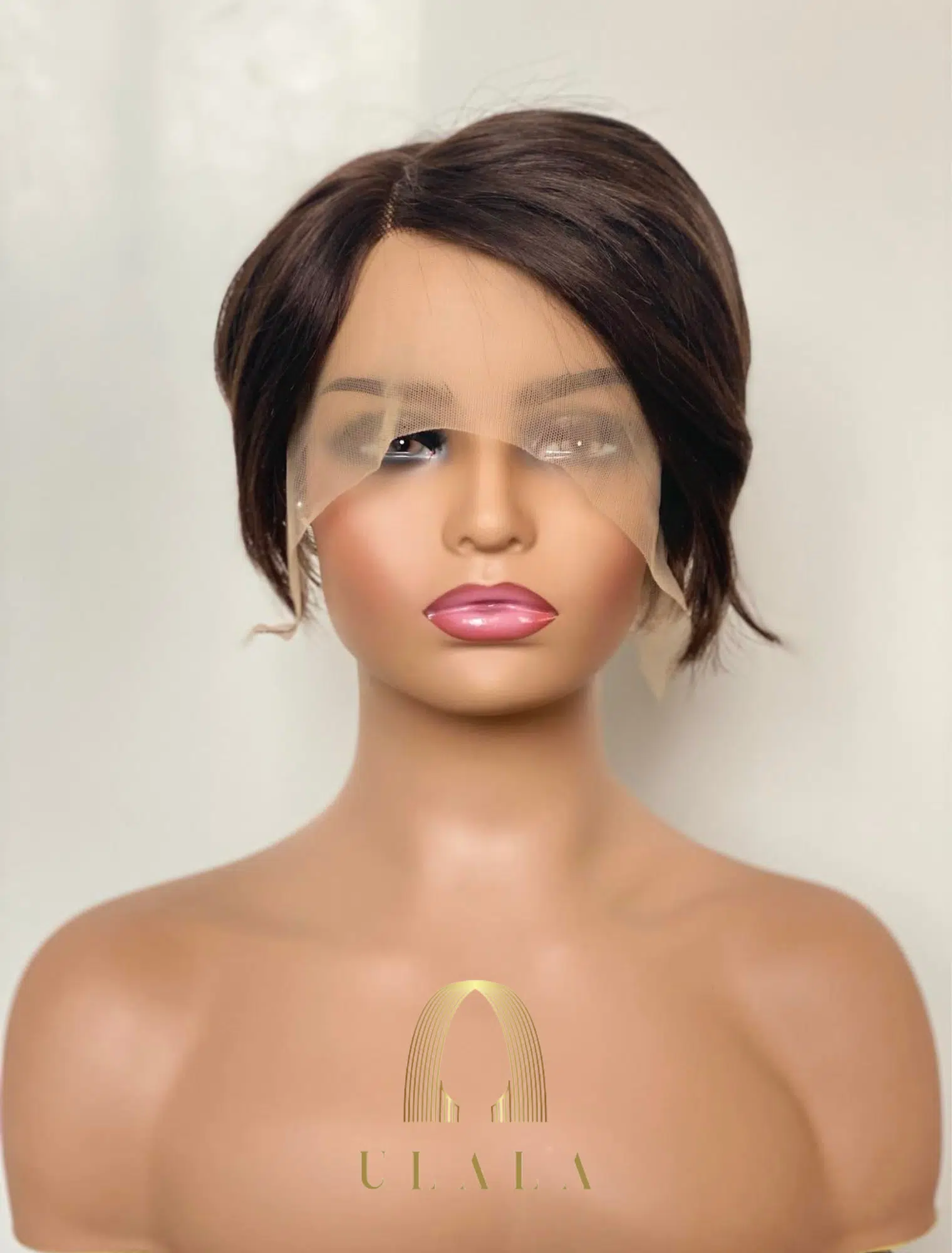természetes barna lace front paróka humán haj