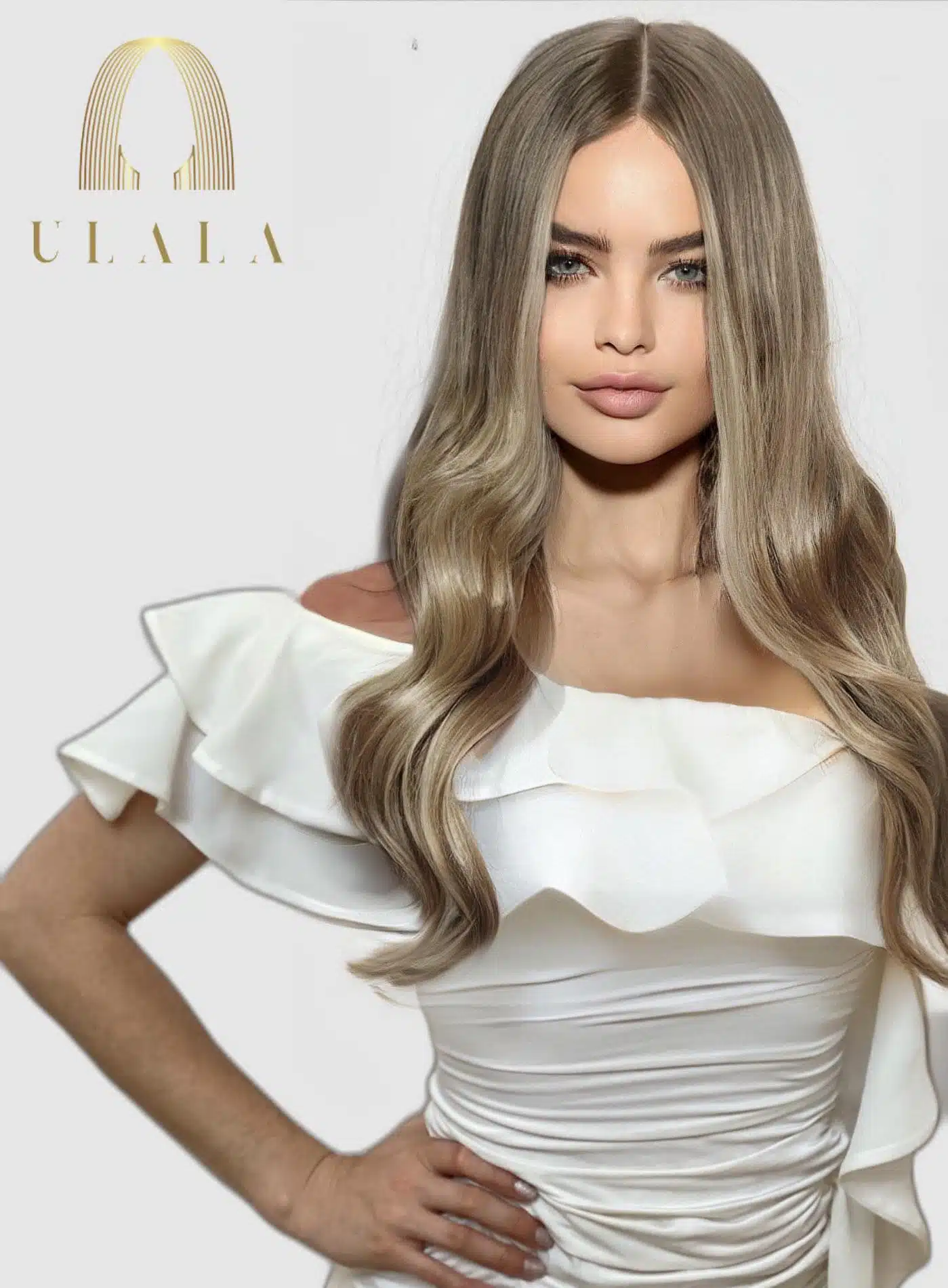 Természetes szőke hálós lace front csipke paróka