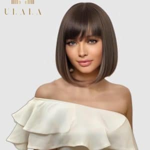 barna rövid bob paróka