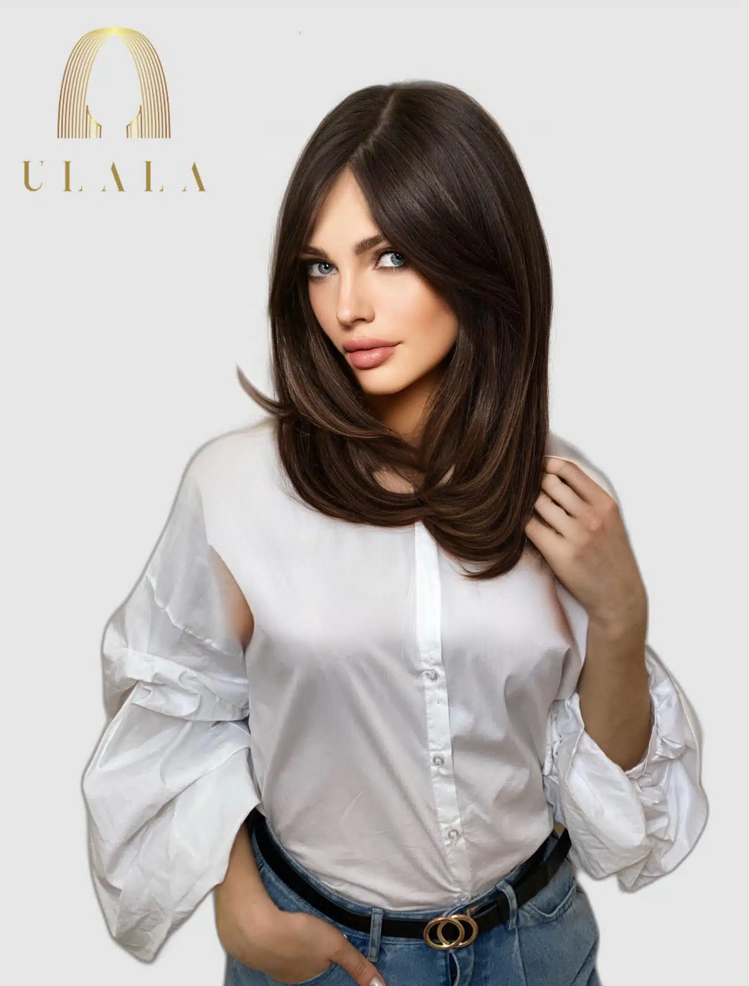 barna paróka igazi hajból