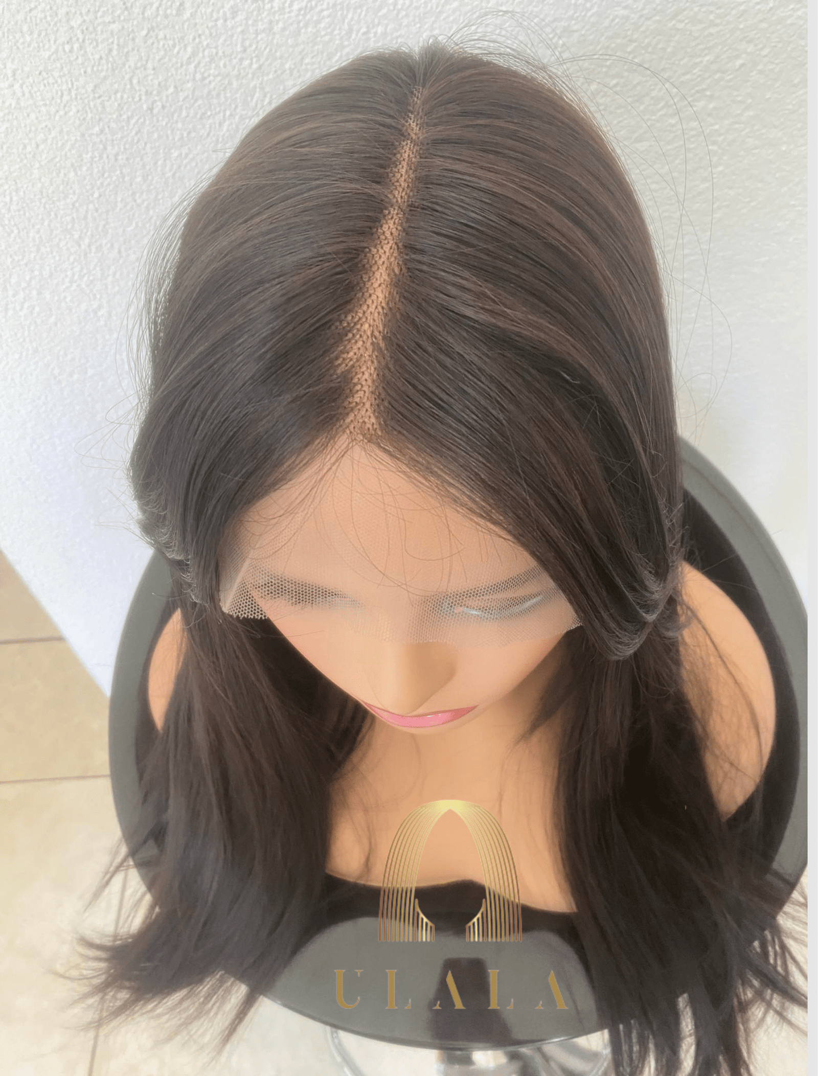 hosszú barna lace front hálós csipke paróka