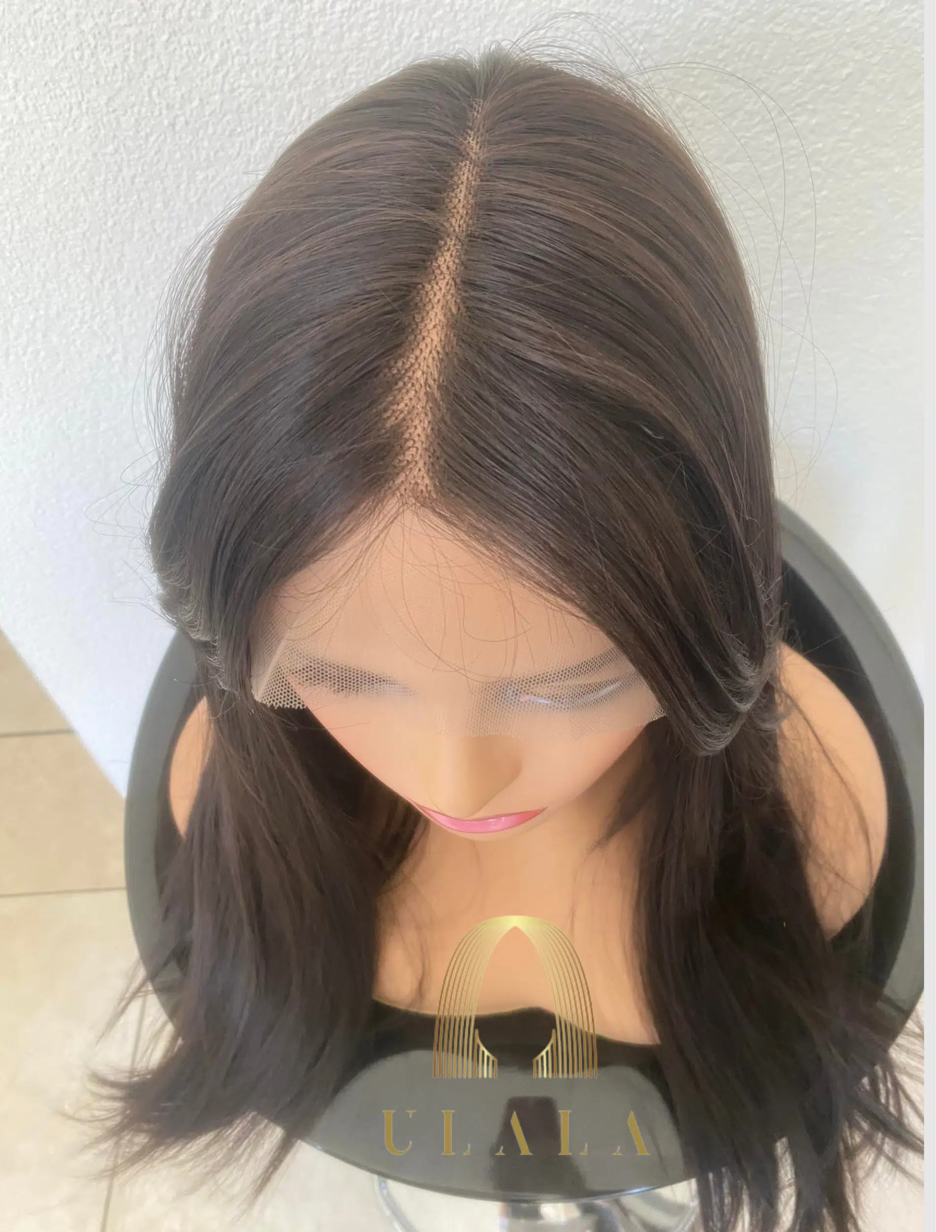 hosszú barna lace front hálós csipke paróka