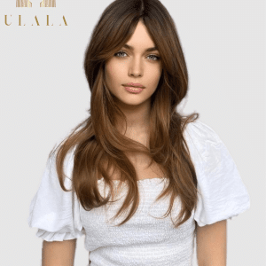 hosszú barna paróka valódi hajból