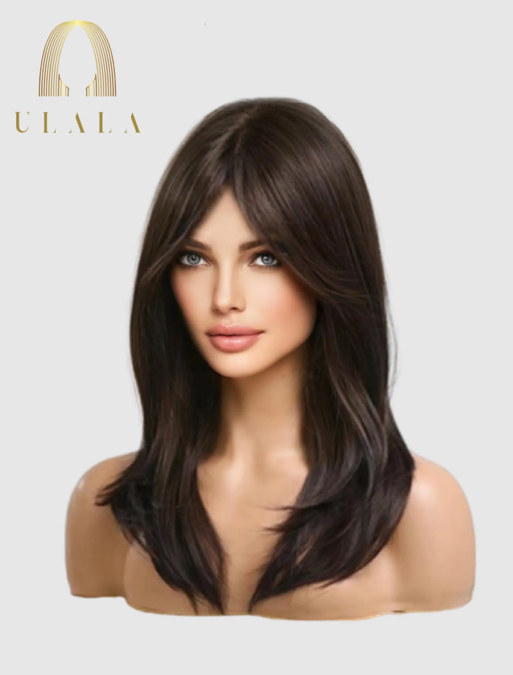 sötétbarna paróka emberi haj