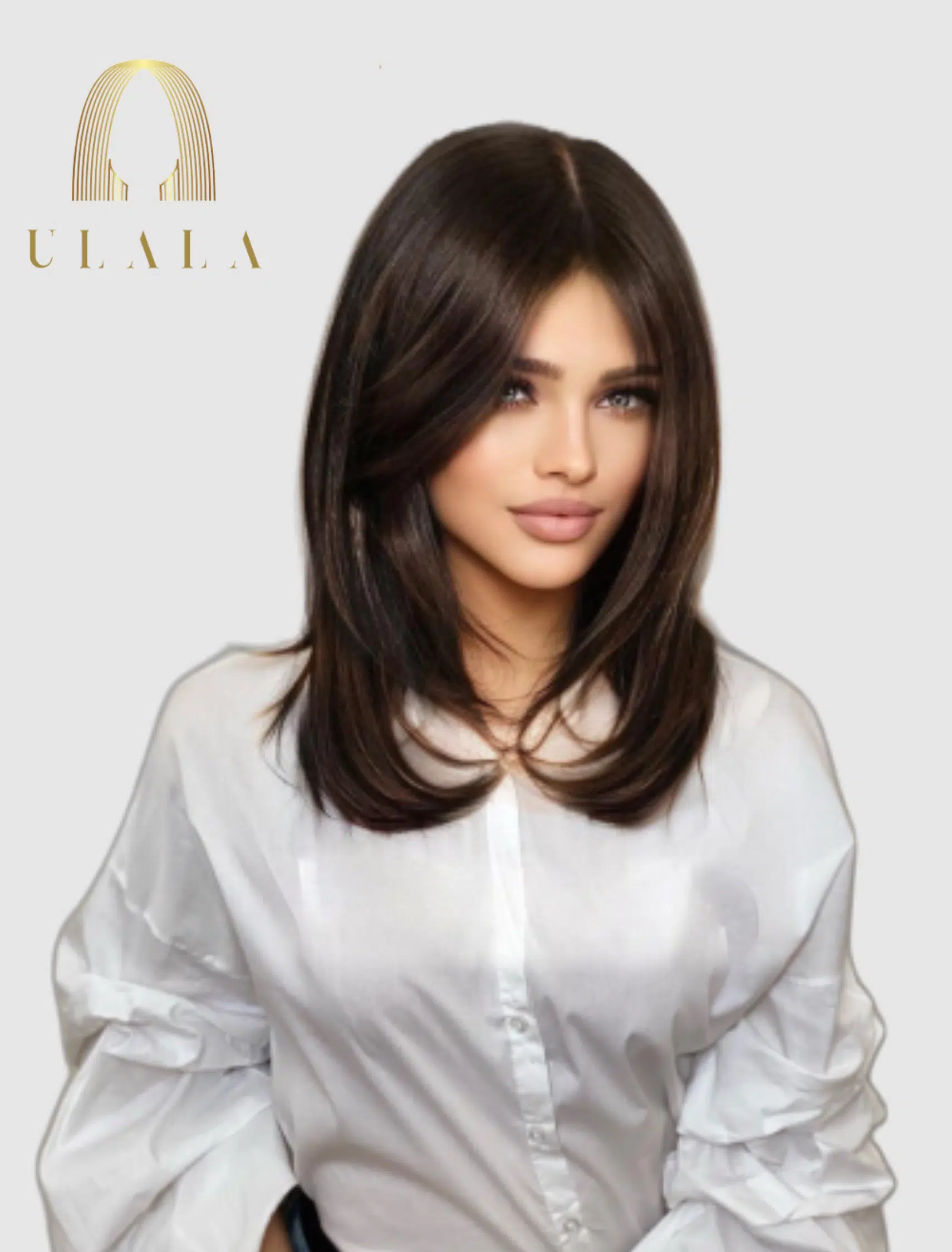 sötétbarna paróka igazi hajból